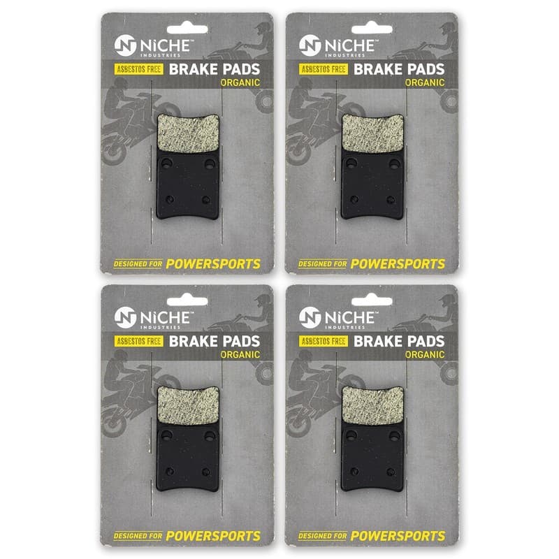 NICHE Brake Pad Set for Honda CRF1000L Goldwing 1800 F6B Parking Organic 4 Pack
