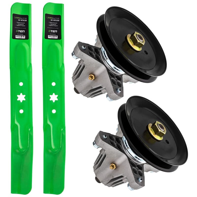 Mower Blades & Deck Spindles Kit for Craftsman T8000 T210 T7800