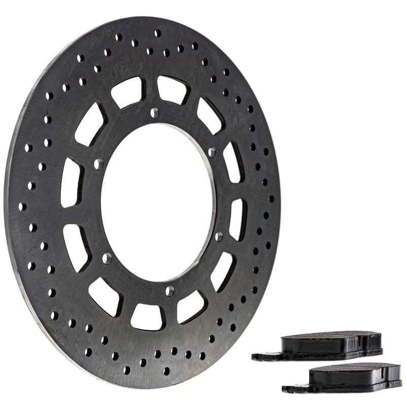 NICHE Rear Right Brake Pad Rotor Kit for Yamaha 5C7-2582W-00-00 Semi Metallic