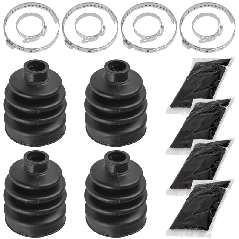 2 Front Axle Inner Outer CV Boot Kit for Polaris Hawkeye 300 2X4 4X4 2006 2007