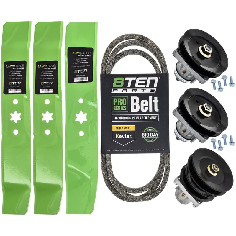 Deck Rebuild Kit Blade Spindle Belt for White Outdoor MTD LT 946G 4600H 46 Inch