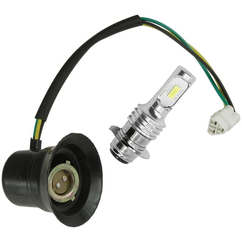 Caltric Headlight Socket And LED Bulb For Yamaha Rhino 660 YXR660F 4X4 2006