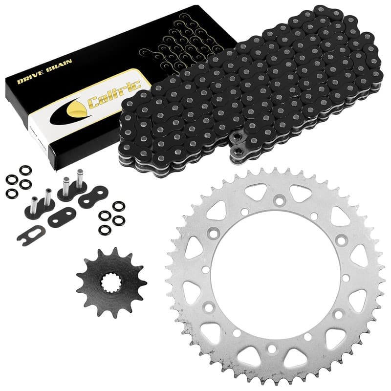 Black O-Ring Drive Chain & Sprockets Kit for Yamaha YZ125 1987 1993 94 95 1996