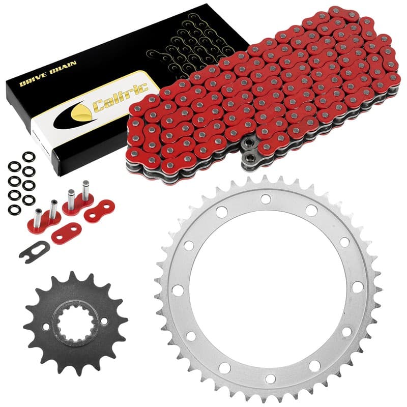 Red O-Ring Drive Chain & Sprocket Kit for Honda VFR800 Fi Interceptor 800 02-13
