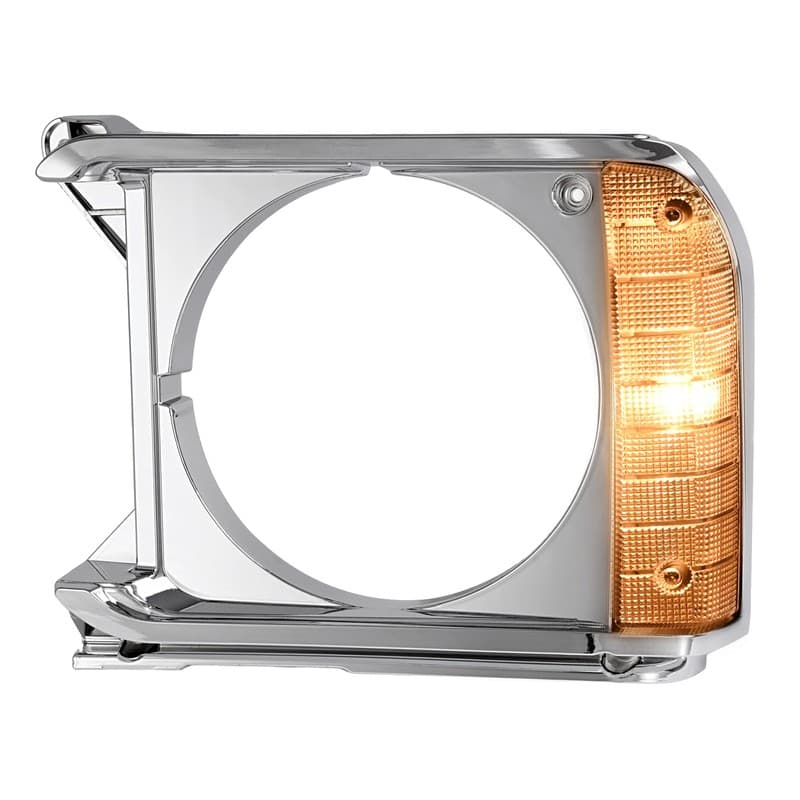 For Toyota Pickup RWD 1979-1981 Chrome Headlight Door Headlamp Bezel W/Bulb Left