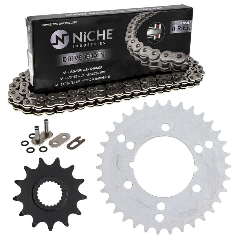 Sprocket Chain Set for Polaris Xplorer Sportsman 400L 13/34 Tooth 520 O-Ring Kit
