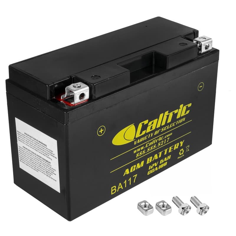 YT7B-BS Caltric AGM Battery for Yamaha Zuma 125 YW125 2009-2025 /BTY-YT7BB-S0-00