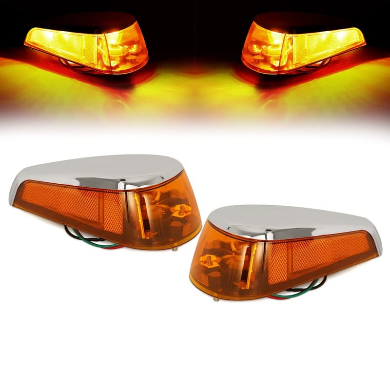 Amber Lens Turn Signal Light For Volkswagen Super Beetle Thing 1970-1979 W/Bulbs