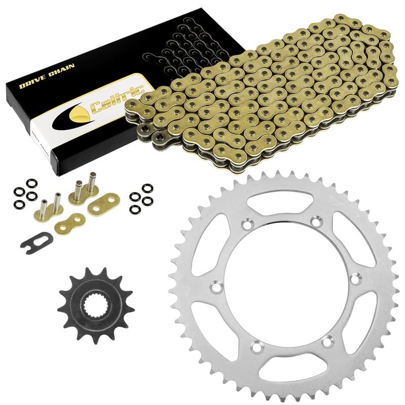 Gold O-Ring Drive Chain & Sprockets Kit for Yamaha YZ250F 2001 2002 2003 2004