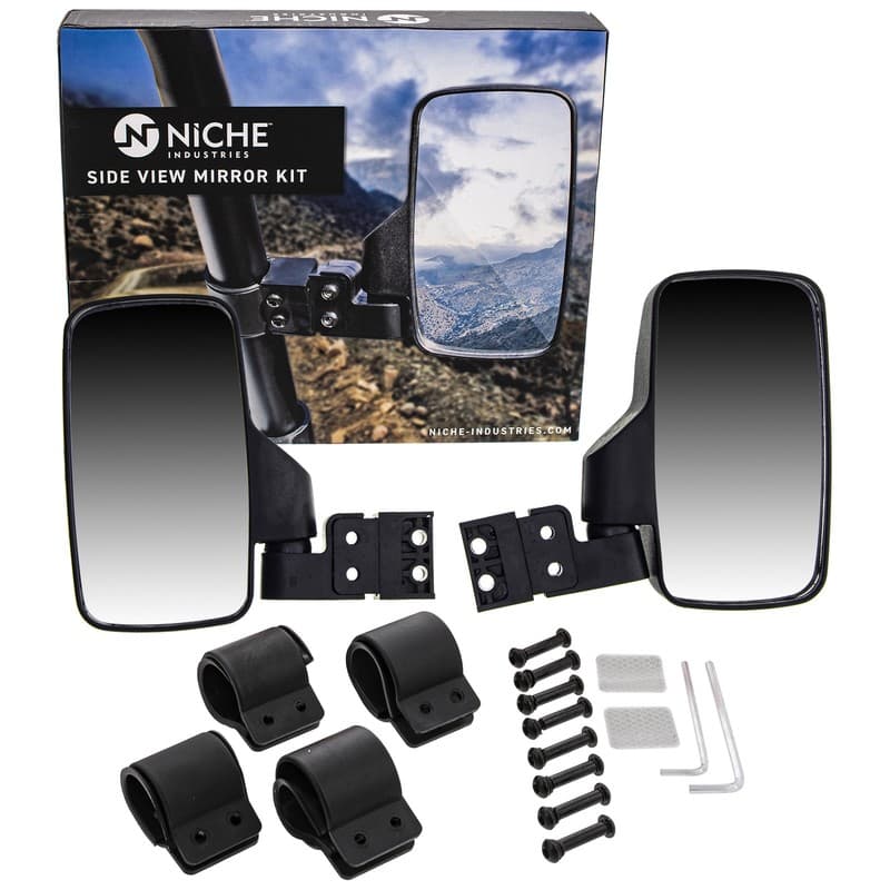 NICHE UTV Side View Mirror Set for Can-Am Maverick X3 Defender Commander Black