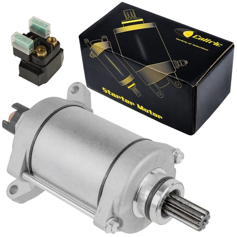 Starter and Relay Solenoid for Yamaha Grizzly 450 YFM450 YFM45F 4WD 2011-2014
