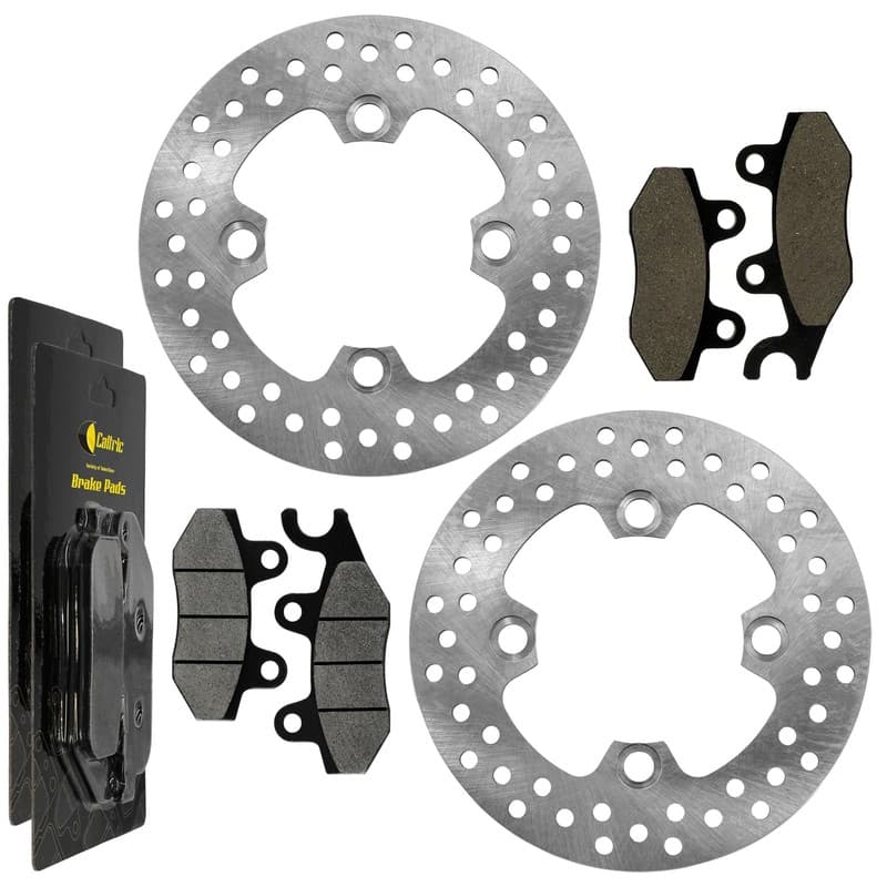 Front Right Left Brake Disc & Pads For Kawasaki Mule Pro-FXT KAF820 KAT820 15-26