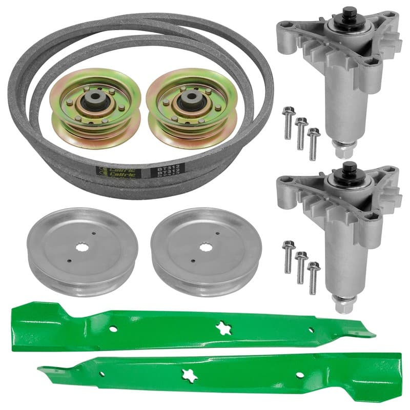 Caltric 42" Deck Spindle Blade Pulley Belt Kit For Husqvarna LTH130 YTH150