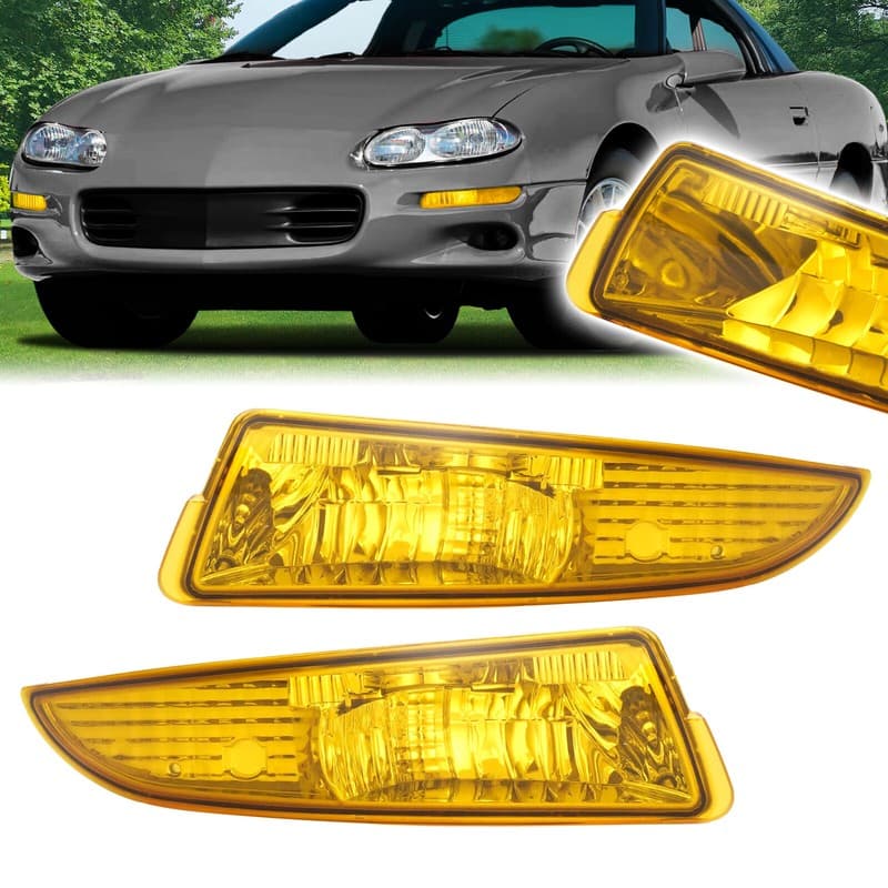 2PCS Amber Side Marker Parking Turn Signal Corner Lights For Chevry Camaro 93-02