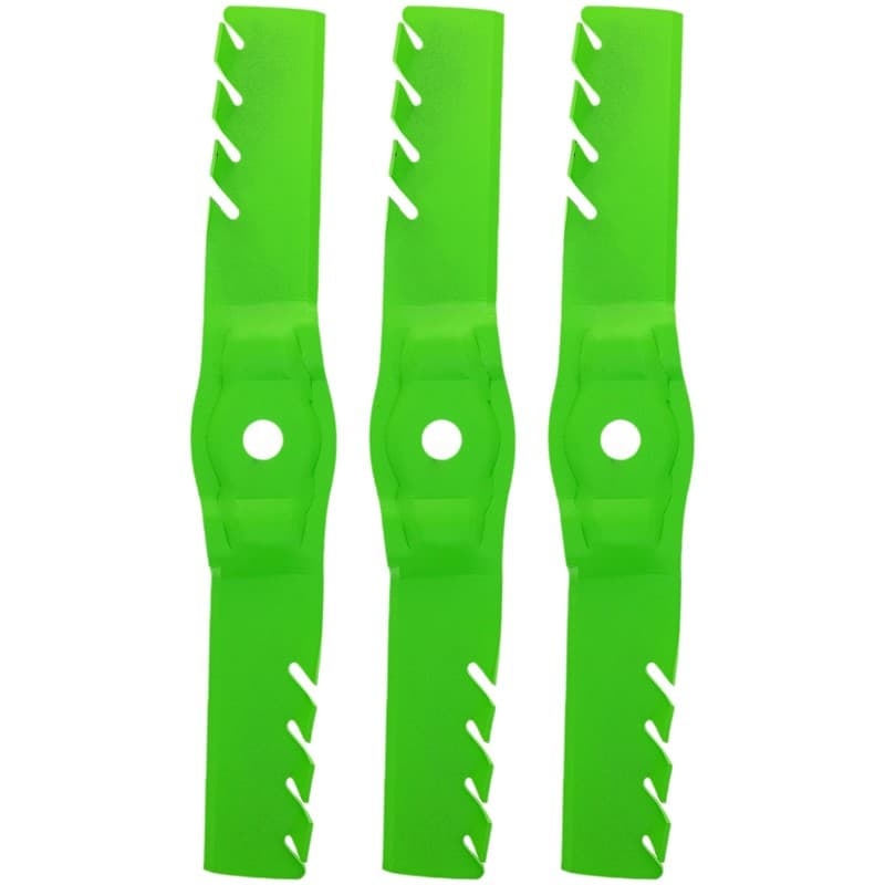 LawnRAZOR Blade for John Deere Z525E M177791 54-Inch Toothed Mulching 3 Pack