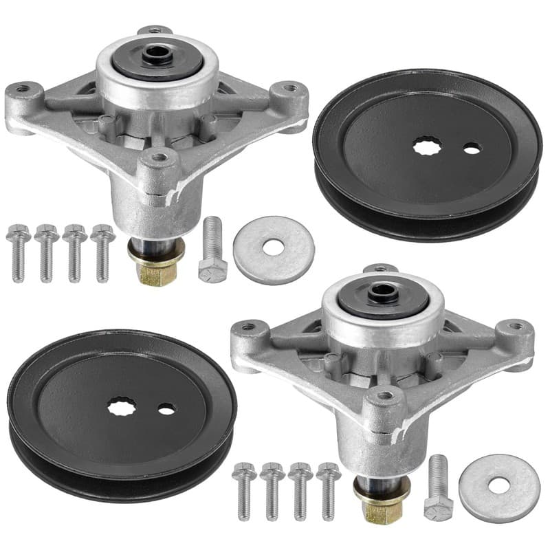 604214 603987 42" Deck Spindles w/ 4.8" OD Pulley for Hustler Raptor 7000 Series
