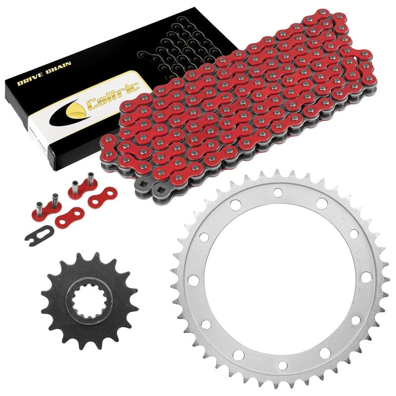 Red Drive Chain And Sprocket Kit for Honda VFR750F Interceptor 750 1990-1997