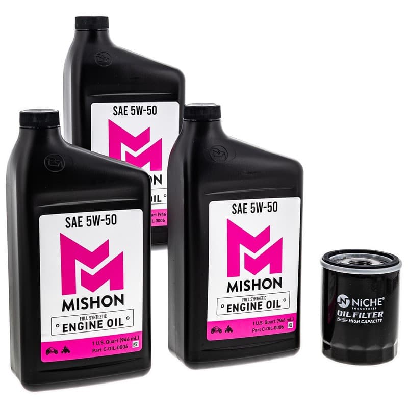 MISHON Engine Oil Change Kit for Polaris RZR XP Turbo UTV 2016-2018