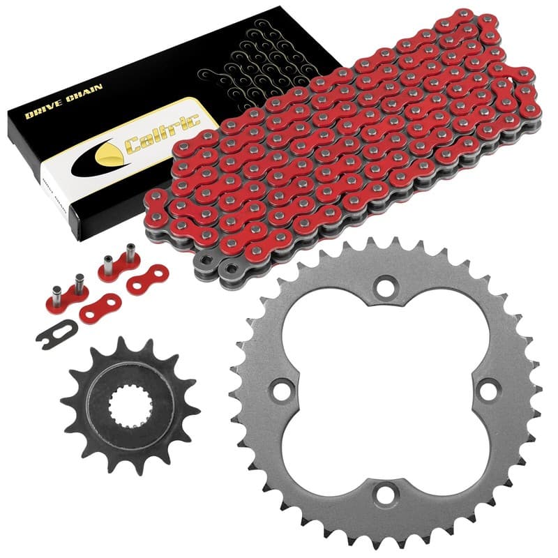 Red Drive Chain And Sprockets Kit for Honda TRX450R Sportrax 450 2X4 2004 05
