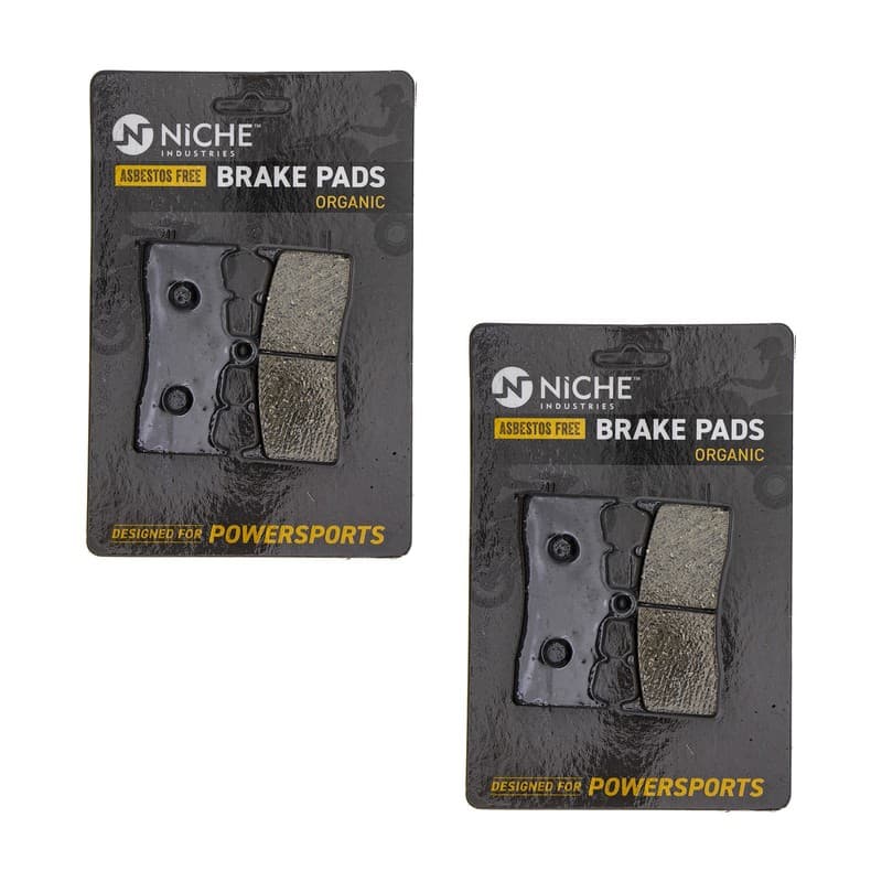 NICHE Brake Pad Set for BMW R1150GS HP2 R1200R R1200S R1200C Front Organic 2Pack