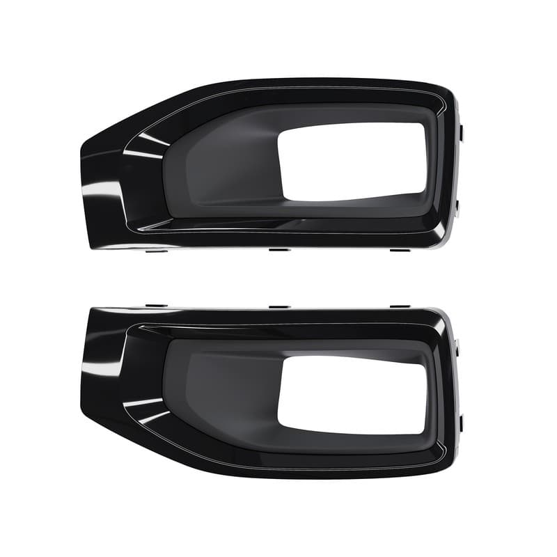 Pair Gloss Black Fog Light Cover Bezel Trim For GMC Yukon / Yukon XL 2015-2020