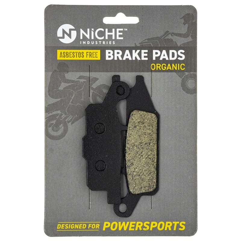NICHE Brake Pad Set for Yamaha 3B4-W0046-00-00 Rear Left Organic Grizzly 4x4