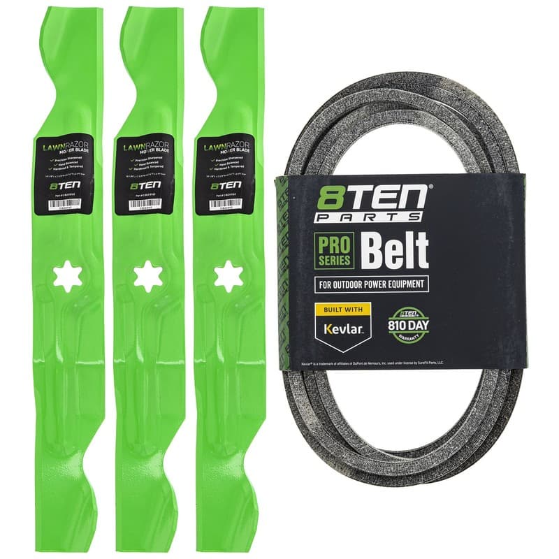 8TEN Deck Blade Belt Kit for MTD ZT-L50 Columbia Troy Bilt Mustang XP 50 Inch