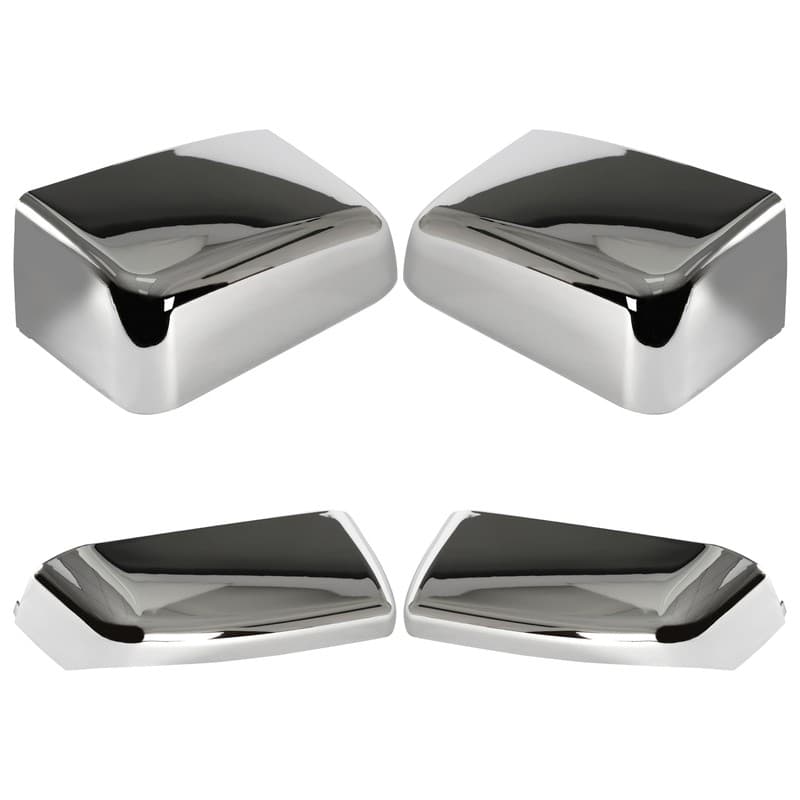 For Chevy Silverado GMC Sierra 2014-2019 Chrome Tow Mirror Cap Cover Left&Right