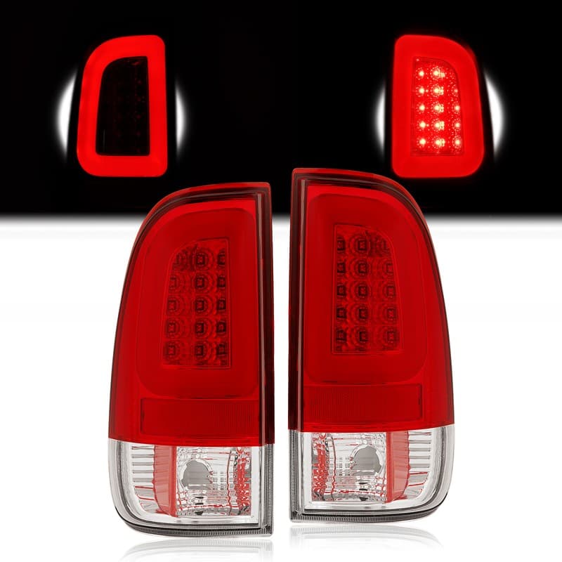 Red For Ford F150 F250 F350 Super Duty 1997-07 LED Tail Lights Lamp #F85Z13404CA