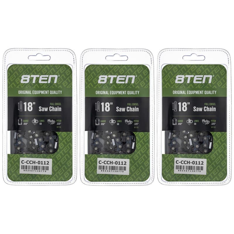 Chainsaw Chain 18 Inch .050 .325 68DL for Stihl MS 021 250 070 251 C-BE 3-Pack